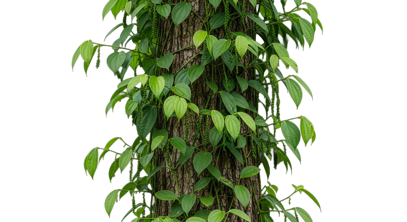 Pepper vine growing